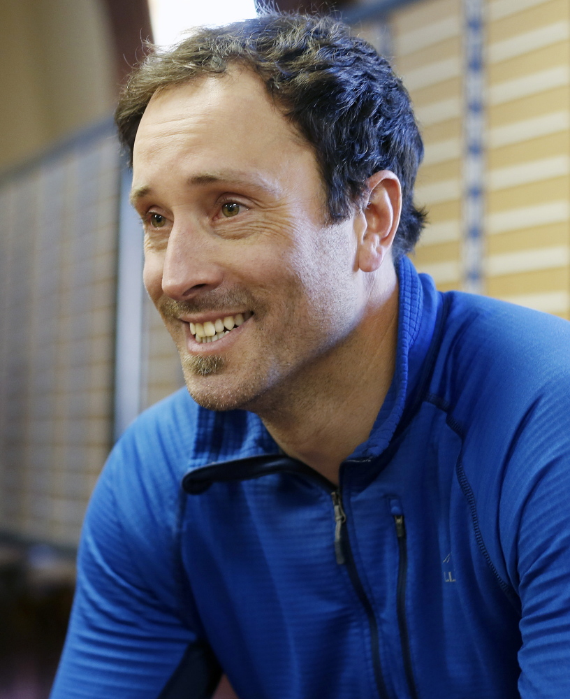 Two-time Olympic champion snowboarder Seth Wescott talks about his training and goals for 2018 Winter Olympics Thursday at Sugarloaf mountain ski resort.