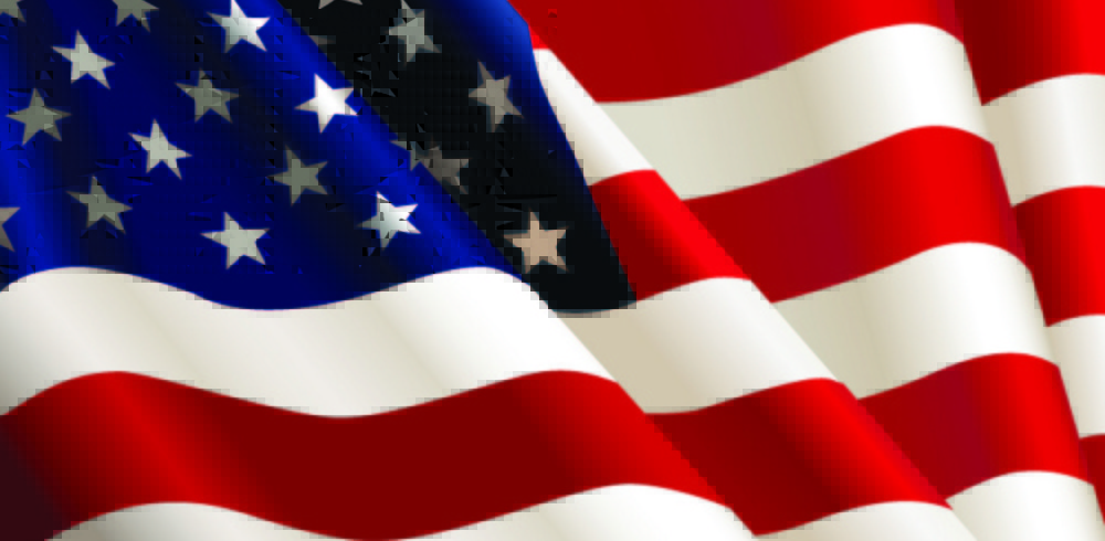 The American flag stands for freedom.