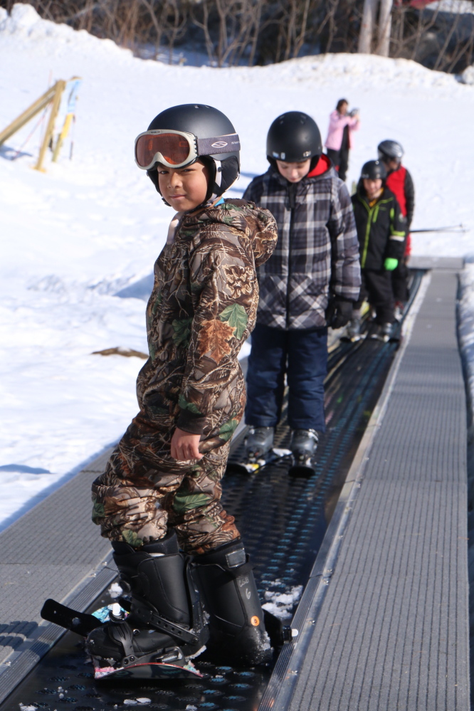 4th Grader Devin Secotte from the Friendship Village School at the Camden Snow Bowl 
  
 David Lyman/Camden Snow Bowl.