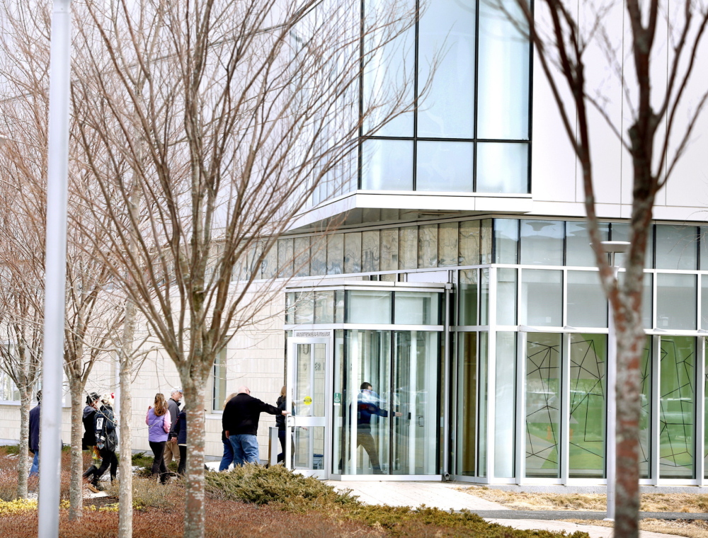 Prospective USM students tour the Osher Map Library on the Portland campus last year. Enrollment has been down throughout the UMaine system for several years.