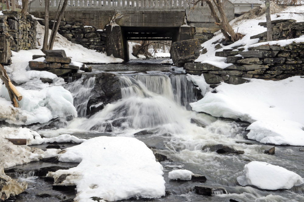 The Box Mill dam on Outlet Stream