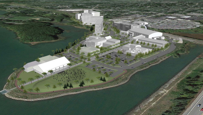 The Point, a new clam shack, will be part of the development on the Thompson’s Point peninsula in Portland.