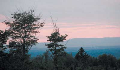 The view from Johnson Mountain in Bingham, where a wind turbine project won preliminary approval from the Department of Environmental Protection on Wednesday. File Photo