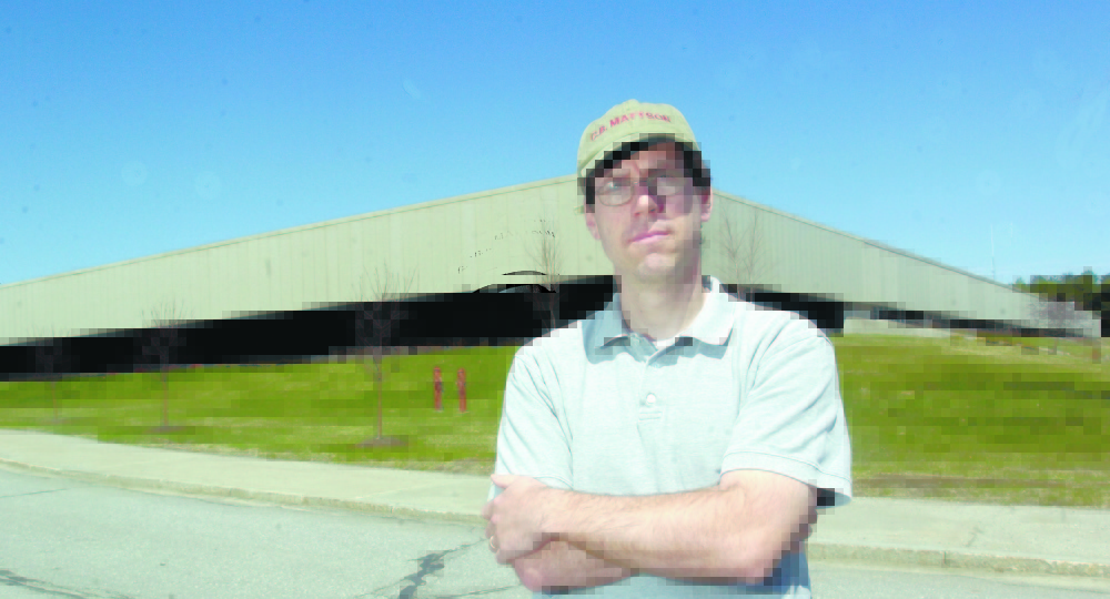 Developer Kevin Mattson stands in front of the Central Maine Commerce Center in north Augusta in 2005. Mattson says a state proposal to move state offices out of the 300,00-plus square foot building could hurt the city’s ecoconomy.