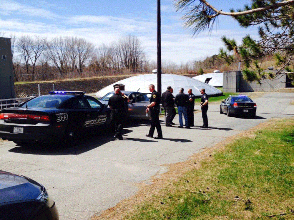 Waterville police stopped a car at the Kennebec Sanitary Treatment District on Water Street after chasing the Nissan through city streets for a distance of four miles, at speeds they reported to have varied from 10 to 70 mph at midmorning on Friday.