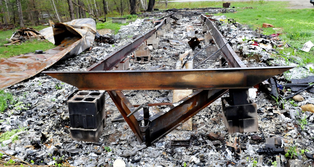 The property where Dana Craney and his grandmother Joanne Goodreau lived was sold, and the mobile home on the site was leveled in a controlled burn recently. Craney has been charged with the murder of Goodreau, who was bludgeoned to death.