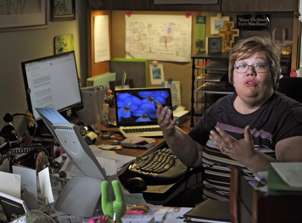 Simonne Maline, executive director of the Consumer Council System of Maine in Augusta, says proposed cuts to mental health services funding will create “a huge crisis.”