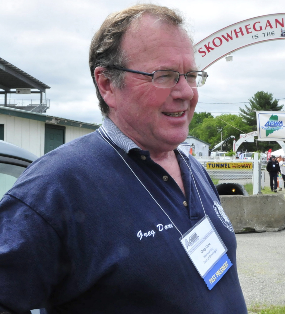 Greg Dore, director of the Skowhegan Highway Department, speaks about the American Public Works Highway Congress held Thursday.