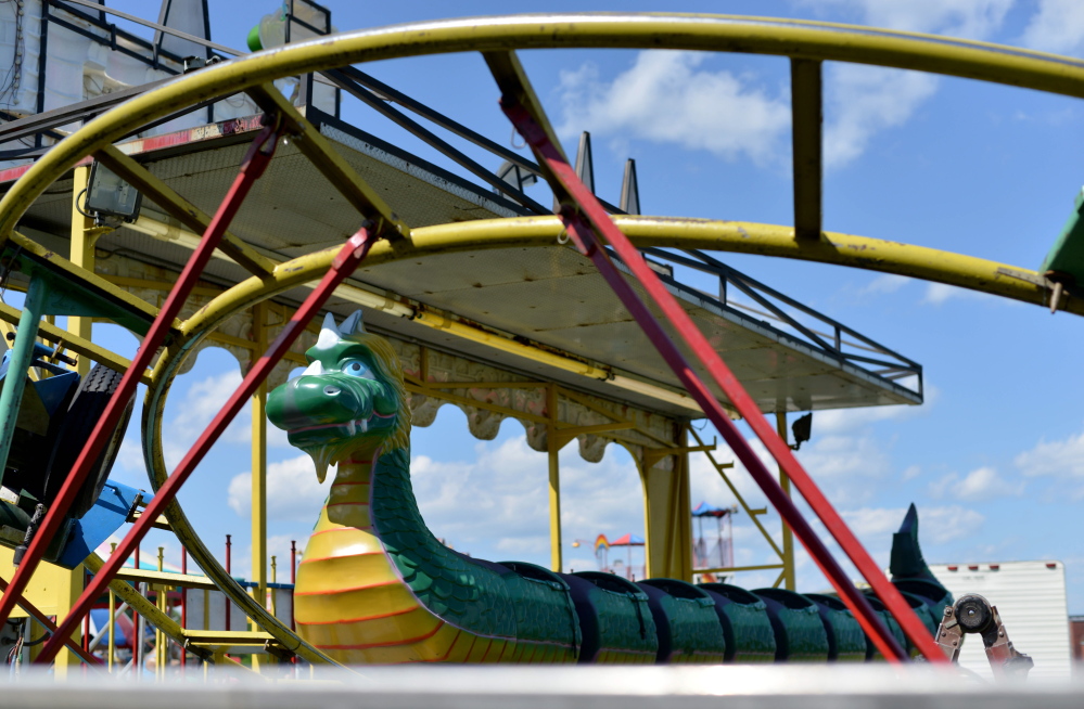 The Dragon Wagon roller coaster ride remains closed Saturday after three children were injured when it malfunctioned Friday evening at Head of Falls in Waterville.