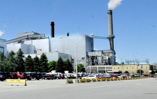 Loss of value of the Sappi Fine Paper mill in Skowhegan, seen on Wednesday, has had a financial effect on the town that a bill in the Legistlature aims to help ease. S.D. Warren Co., the mill’s owner, also has filed an appeal of a tax abatement denial, which would lower the value of the mill further if approved.
