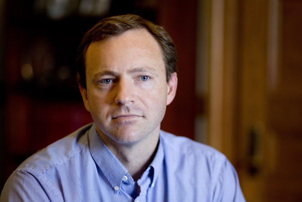 Speaker of the Maine House Mark Eves poses for a portrait in his office at the State House Thursday, the day after it was announced that Good Will-Hinckley in Fairfield rescinded its offer of employment as its president after it was alleged Gov. Paul LePage threatened to withhold funding from the school if Eves became its president.