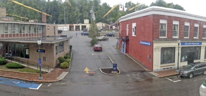 The Bank of Maine, left, and Camden National Bank both occupy prominent locations in downtown Gardiner. In October, Camden National Bank is scheduled to acquire The Bank of Maine, creating the largest locally owned bank in the state.