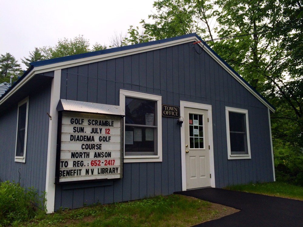 The New Vineyard Town Office on Lake Street is seen last month.