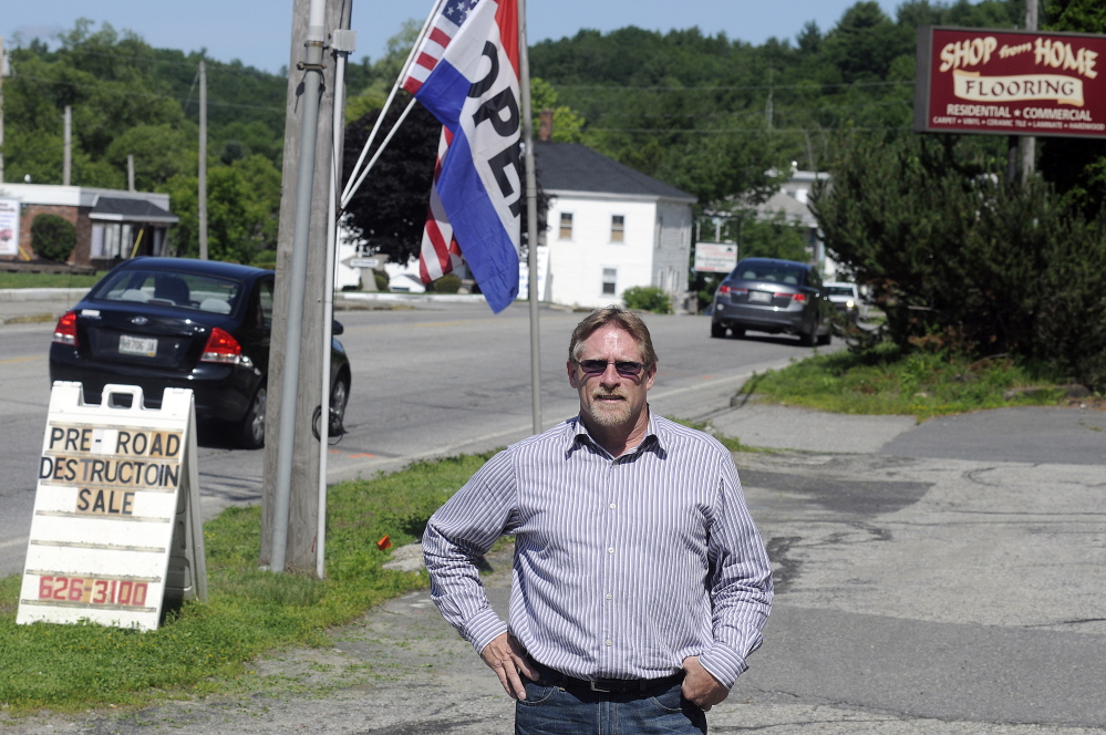 Sam MacMaster, of Shop From Home Flooring on Augusta’s Mount Vernon Avenue, said he’s concerned that the construction project could hurt his business.