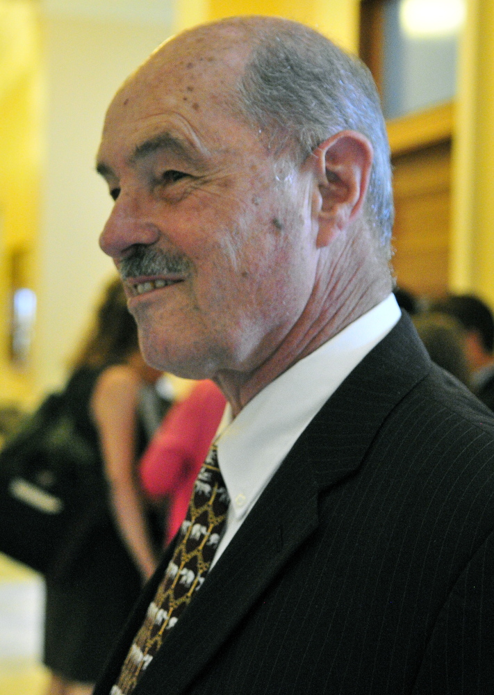 Sen. Earle McCormick, R-West Gardiner, is seen on Thursday on the third floor of the State House in Augusta.