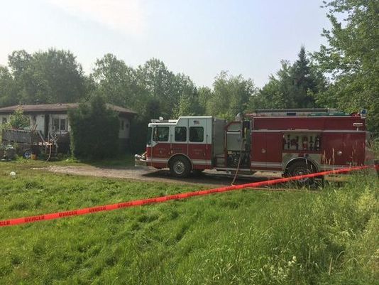 A child died and another was seriously injured in a fire at 292 Wing Road in Hermon. WCSH-6 photo