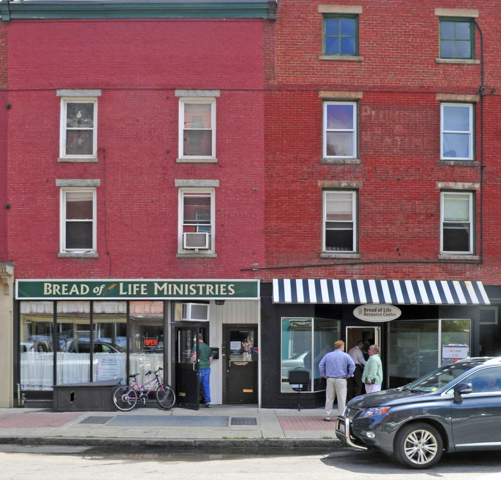 Bread of Life Ministries opened a new office, right, beside the organization’s soup kitchen on Tuesday on Water Street in Augusta.