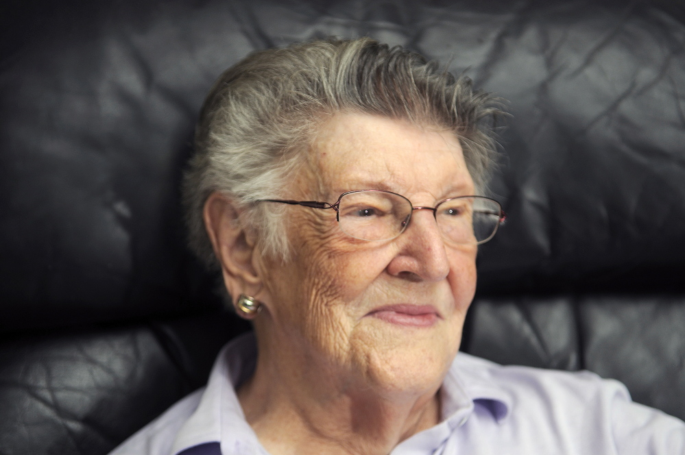 Esther Shaw at her farmhouse in Chelsea last week. Shaw served in the Legislature more than 50 years ago.