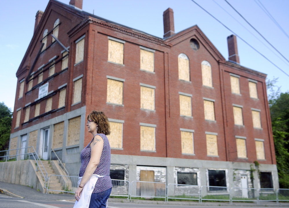 Barbara Bowley said Thursday the Hathorn Block in Richmond is a beautiful building with lots of potential. Bowley owns Annabella’s Bakery & Cafe with her daughter, Stacy LaBombard, which is across the street from the neglected structure.