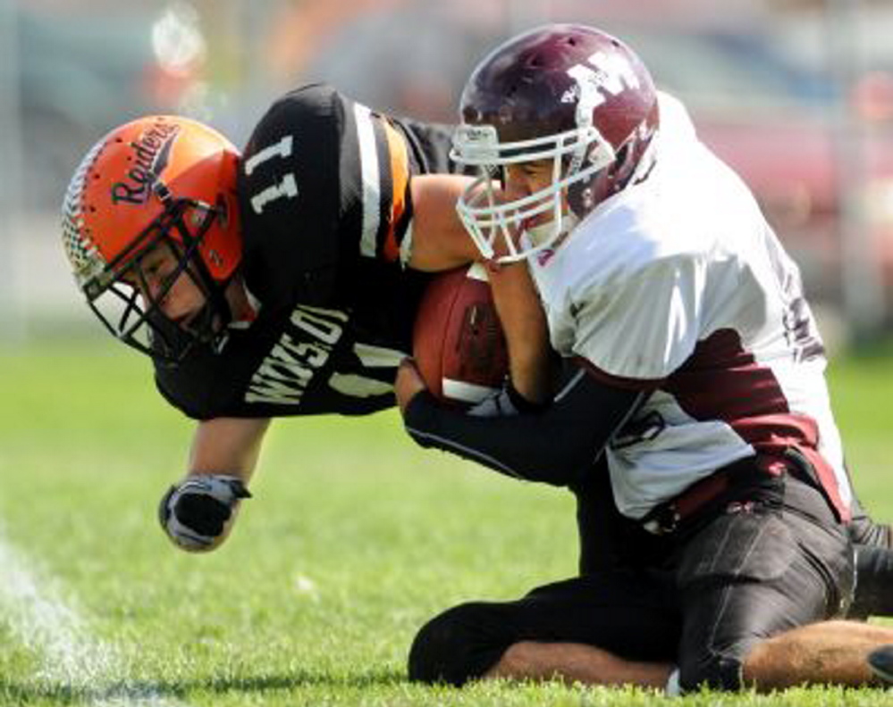 Former Winslow fullback John McCabe has slowly worked his way up the depth chart during his time with the University of Maine football team. McCabe, a senior linebacker, has been getting snaps with the Black Bears’ first-team defense.