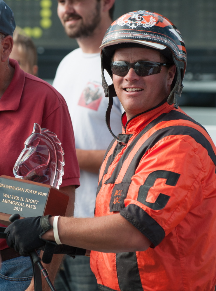 Kevin Bennett photo 
 Heath Campbell riding Wheelaway won the Walter H. Hight Invitational on Saturday at the Skowhegan Fairgrounds.