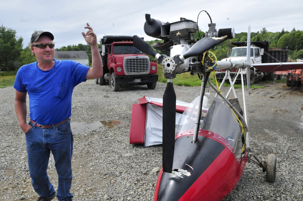 Pilot Steve Rackliff on Sunday speaks about surviving the crash that caused serious damage to his experimental aircraft while he flew it for the first time near his home in Starks last Saturday evening.