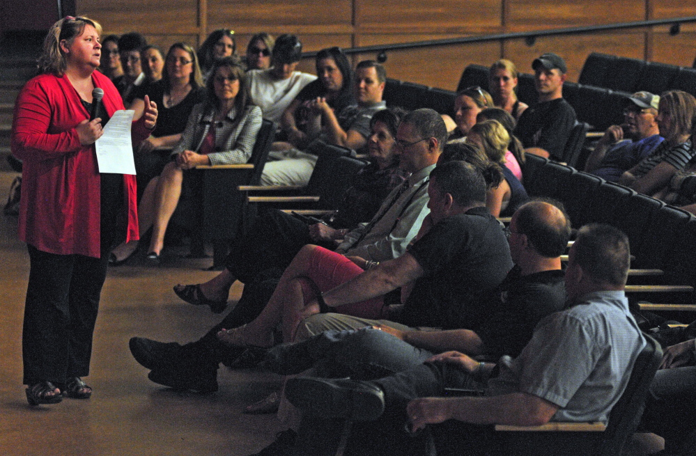 Cony High and Middle School principal Kim Silsby held a forum for parents in June after bomb threats at the school.