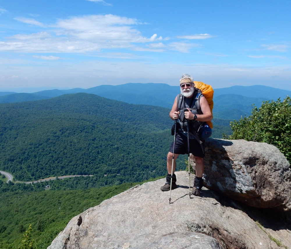 Almost heaven, Virginia’s Thornton Gap as admired by Carey Kish from Mary’s Rock prior to resuming the long trek from Georgia to Maine.