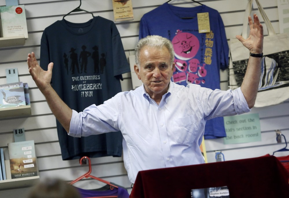 Steve Kurkjian talks at Longfellow Books in Portland about the newest developments in the 1990 theft of art pieces from the Isabella Stewart Gardiner Museum in Boston.
Derek Davis/Staff Photographer