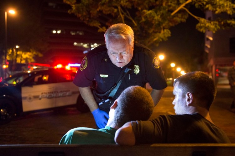 Portland Deputy Fire Chief Terry Walsh responds to a possible heroin overdose by an 18-year-old male. Over the years, calls of overdoses and related "cardiac arrest" calls have increased and become routine in the city. 