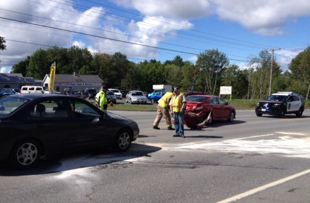 One woman was takent to the hospital after a two-car accident on Kennedey Memorial Drive in Oakland Monday morning.