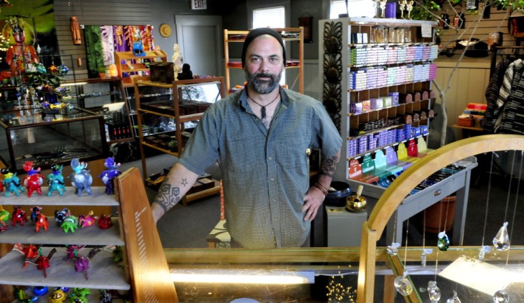 Jim Egerton is the owner of the new Father Jimmy’s store on Main Street in Waterville, seen on Thursday.