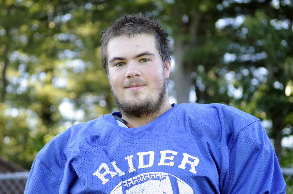 Oak Hill football player Garrett Gile on Wednesday in Wales.