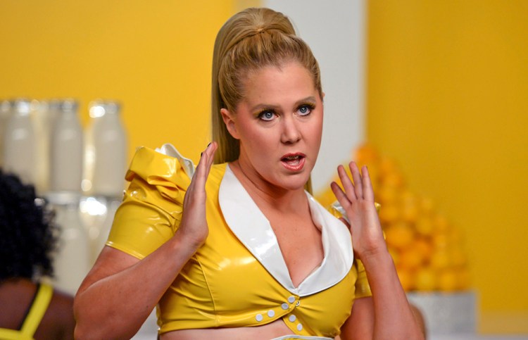 Amy Schumer appears in a scene from her comedy series, "Inside Amy Schumer." She won an Emmy in July for outstanding variety sketch series. Comedy Central via AP