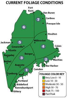 Foliage map September 16, 2015