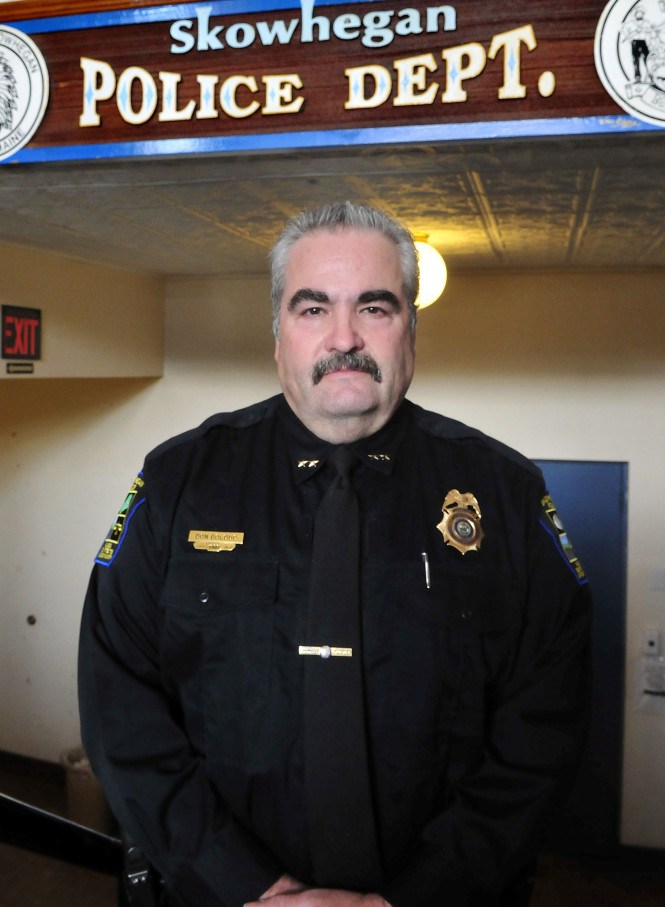 Skowhegan police Chief Donald Bolduc presented department restructuring plans to Skowhegan selectmen Tuesday evening.