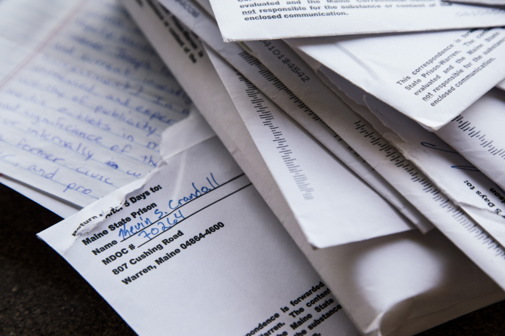 Letters such as these from Maine prison inmates could have new limits under proposed rule changes.