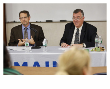 Kenneth Albert, right, director and chief operating officer, of the Maine Center for Disease Control and Prevention , on Tuesday said he supported a bill that would have required informed consent by parents to opt-out of vaccinations for their children. On Wednesday, he changed his mind. (Press Herald file photo)