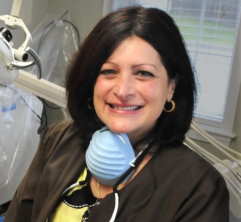 Dr. Demi Kouzounas, right, co-founder of Dentists Who Care for ME, which offers free dental care Friday. Northwoods Dental in Skowhegan is among the offices participating.