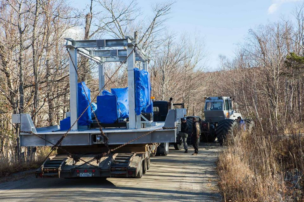 Sugarloaf ski resort on Saturday received parts to replace the motor mechanics in the bottom load terminal of the King Pine chair lift that malfunctioned last year.