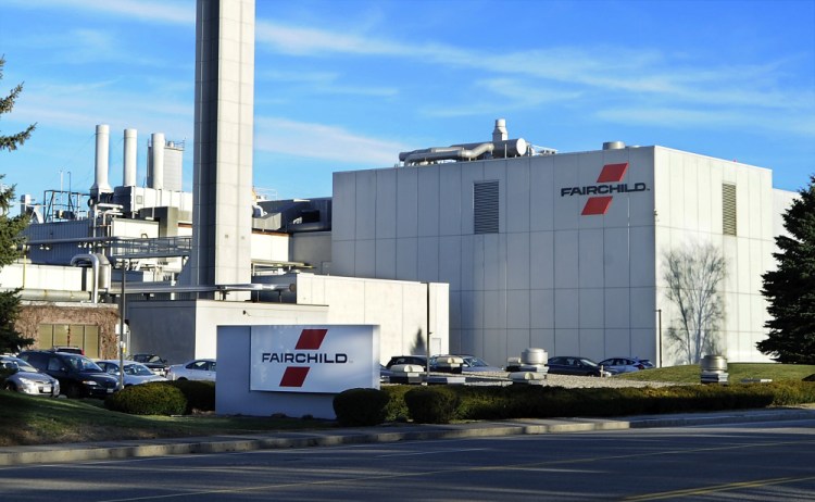 Fairchild Semiconductor's plant on Western Avenue in South Portland, seen last year, makes analog switches, USB devices, converters, speedy circuit breakers and other building blocks of digital circuitry.