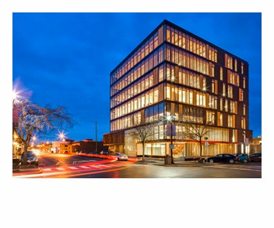 The 96-foot-tall cross-laminated timber Wood Innovation Design Centre is in Prince George, British Columbia. Maine could develop new markets for forest products and remove carbon from the atmosphere by promoting this kind of construction in our cities.