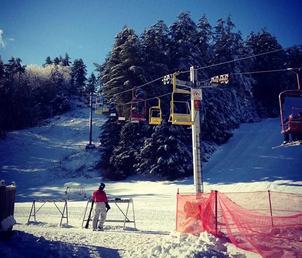 An afternoon of skiing can shed a new light on familiar skiing areas, such as Lost Valley in Auburn, for early risers used to making the first run of the day.