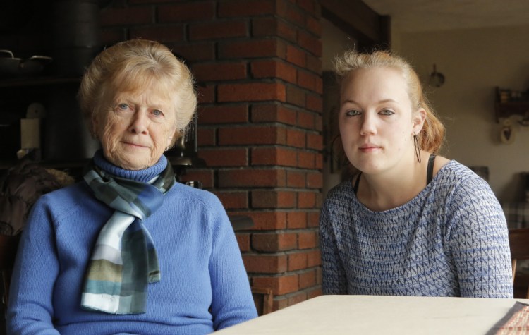 ALBION, ME - DECEMBER 8: Mary Hodges of Albion, left, enrolled her granddaughter Tanika Hodges into the Maine Academy of Natural Sciences in Hinckley because Tanika was having difficulty at Lawrence High School. Tanika has an attachment disorder and liked the smaller classes and other students at the charter school. "It felt like family pretty much to me," she said. Tanika graduated from the charter school this past August. She says that if she had stayed at Lawrence High School, she probably would have dropped out.  (Photo by Gregory Rec/Staff Photographer)