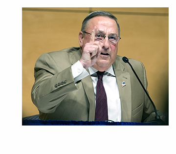 PORTLAND, ME - DECEMBER 8: Gov. Paul LePage brings his town hall tour to Portland, speaking at the Abromson Center at the University of Southern Maine on Tuesday, December 8, 2015. (Photo by Derek Davis/Staff Photographer)