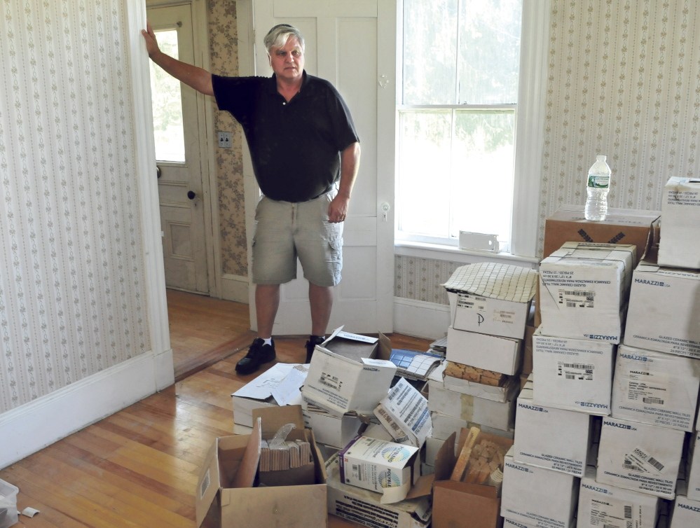 Trinity Evangelical Free Church Pastor Richard Berry speaks inside a room of a property near the Skowhegan church that will become office space in September. Berry says 2016 means taking in more homeless and families and “getting them off the street.”