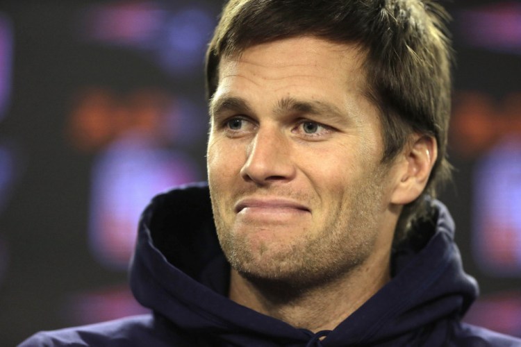 New England Patriots quarterback Tom Brady tells reporters Wednesday that his sprained ankle is on the mend and he expects to play Jan. 16.