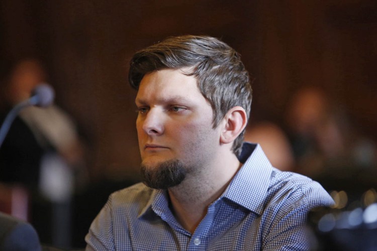 Noah Gaston, the 33-year-old Windham man accused of shooting his wife to death, made his initial court appearance in this Jan. 26, 2016, photo. Gaston is being held without bail while his case is pending, and has been ordered to have no contact with his late wife's family and no contact with his children.