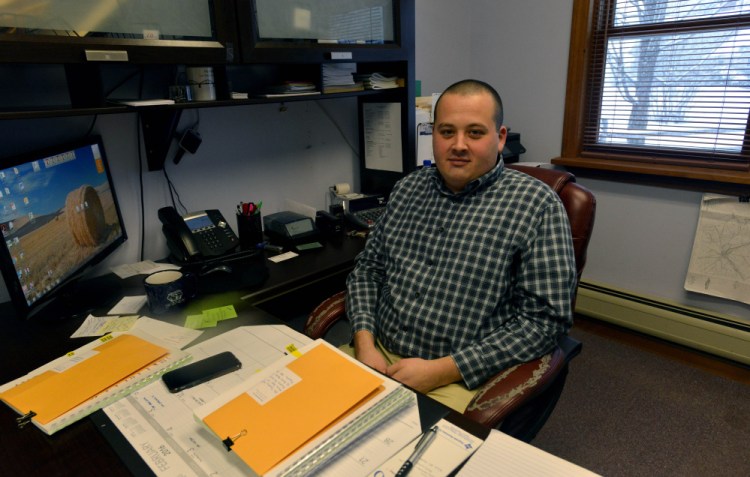 Norridgewock town manager Richard LaBelle poses for a portrait in his office on Friday. He took office last Monday, replacing Michelle Flewelling, who is now Fairfield’s town manager.