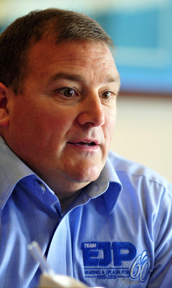 President Steven Prescott answers questions during an interview on Thursday at E.J. Prescott headquarters in Gardiner.